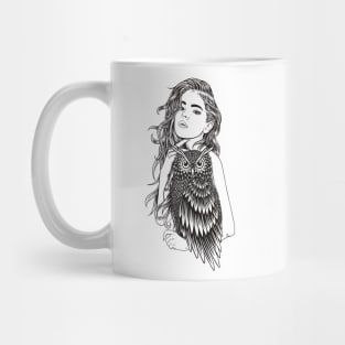 Beauty Owl Girl Mug